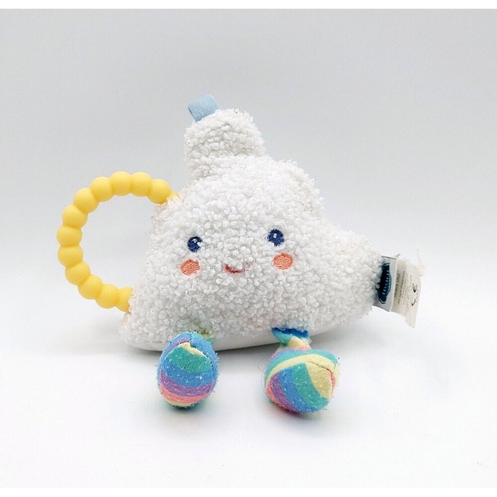 Mary Meyer Puffy Cloud Rattle Teether Plush Lovey Rainbow Soft Stuffed Toy